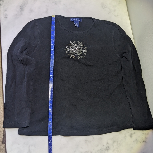 Snowflake Top / Holiday Shirt / Karen Scott Christmas Jersey - Picture 6 of 7